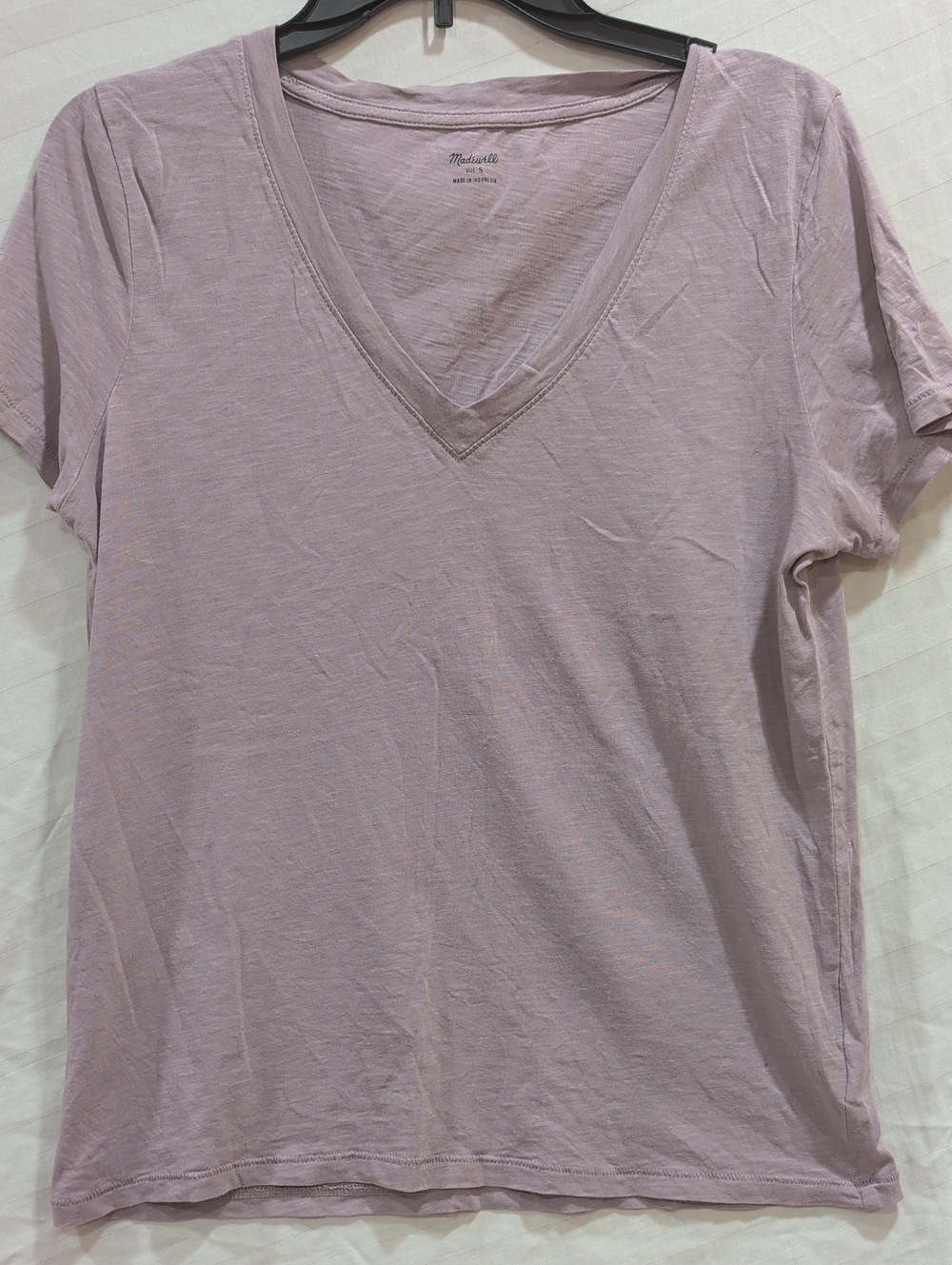 Madewell Soft Lavender V-Neck Short Sleeve Tee Size S